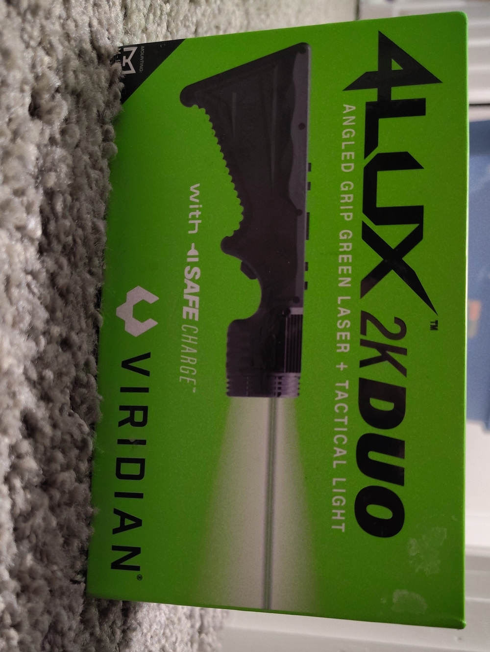 Viridian 4 Lux 2K Duo Angled Grip Green Laser + Tactical Light - Green/Black